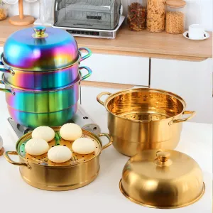 مجموعة أواني الطهي المصنوعة من الفولاذ -   cheap custom kitchen stainless steel cookware set