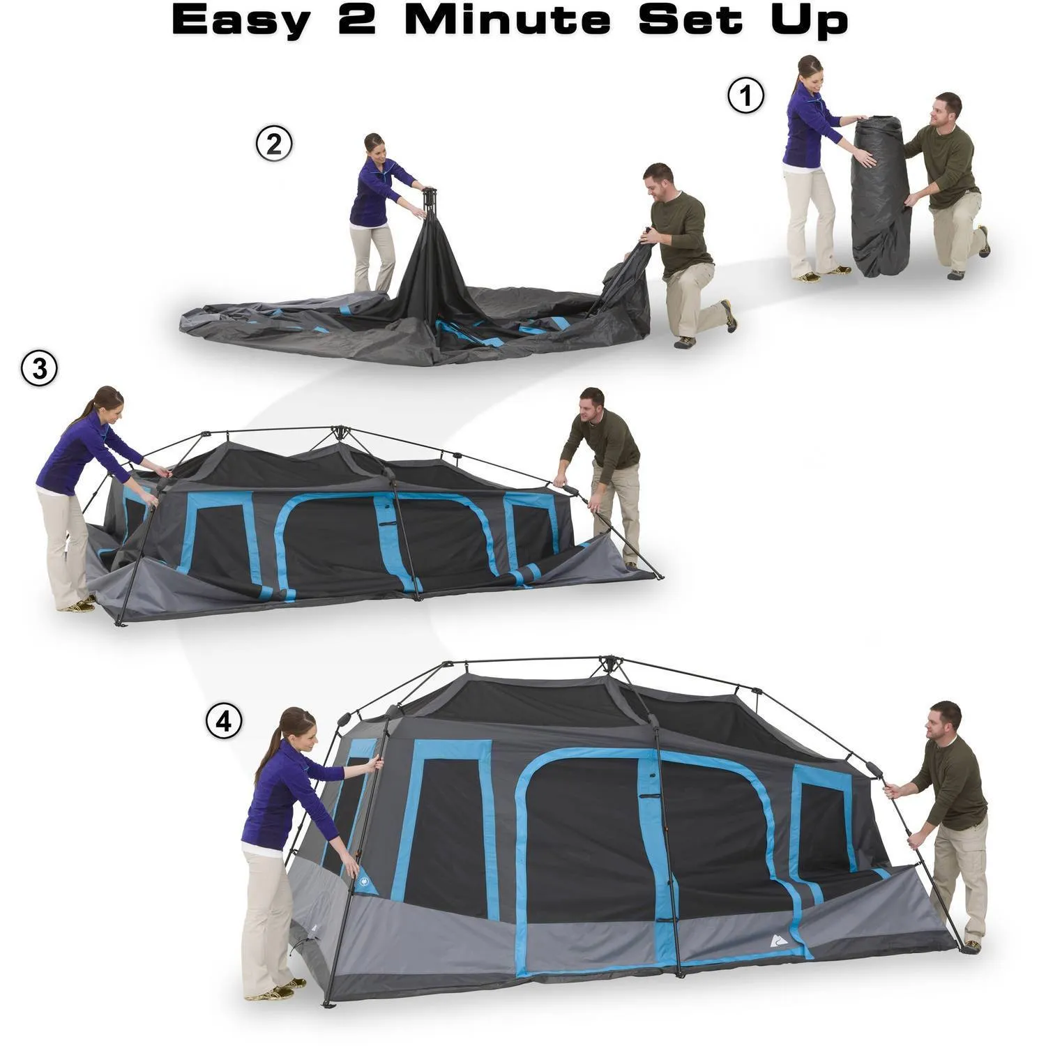 10-Person Dark Rest Instant Cabin Tent