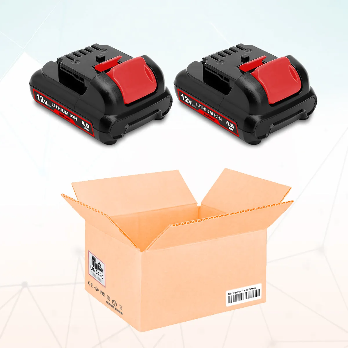 12V 4Ah DCB120 Battery Replacement for Dewalt 12V Max Battery 1.5Ah DCB120 2.0Ah DCB122 3.0Ah DCB124 Dewalt 12v Battery Lithium Ion 3Ah 2Ah 1.5Ah