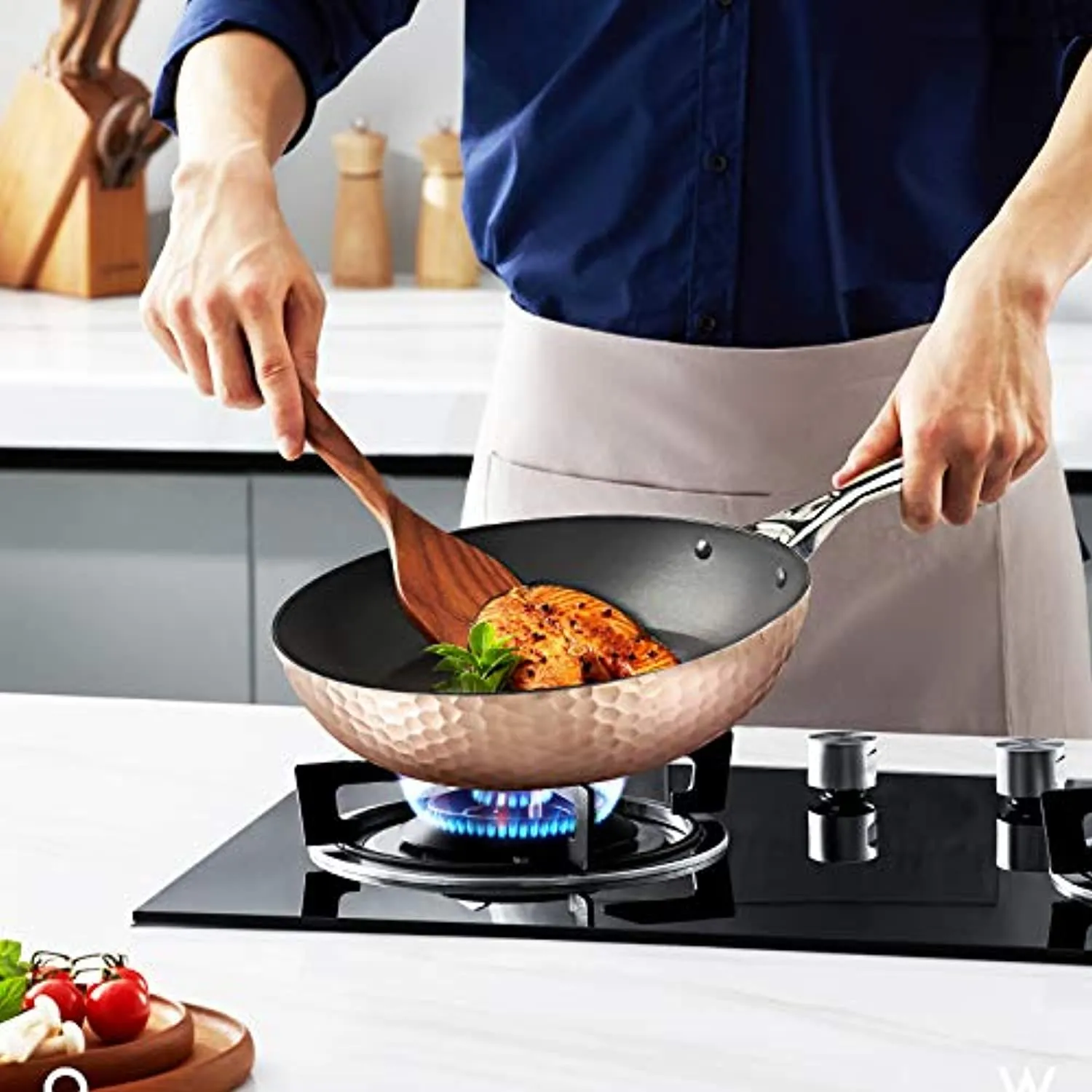 14 pcs Non-Stick Cookware Set- Hammered -Dishwasher/Oven/Stovetop