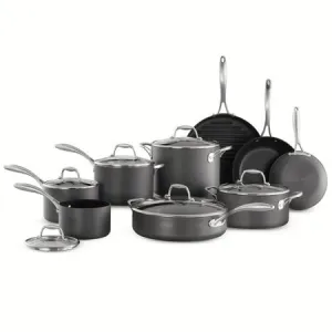 15-Piece Hard Anodized - Nonstick Cookware Set