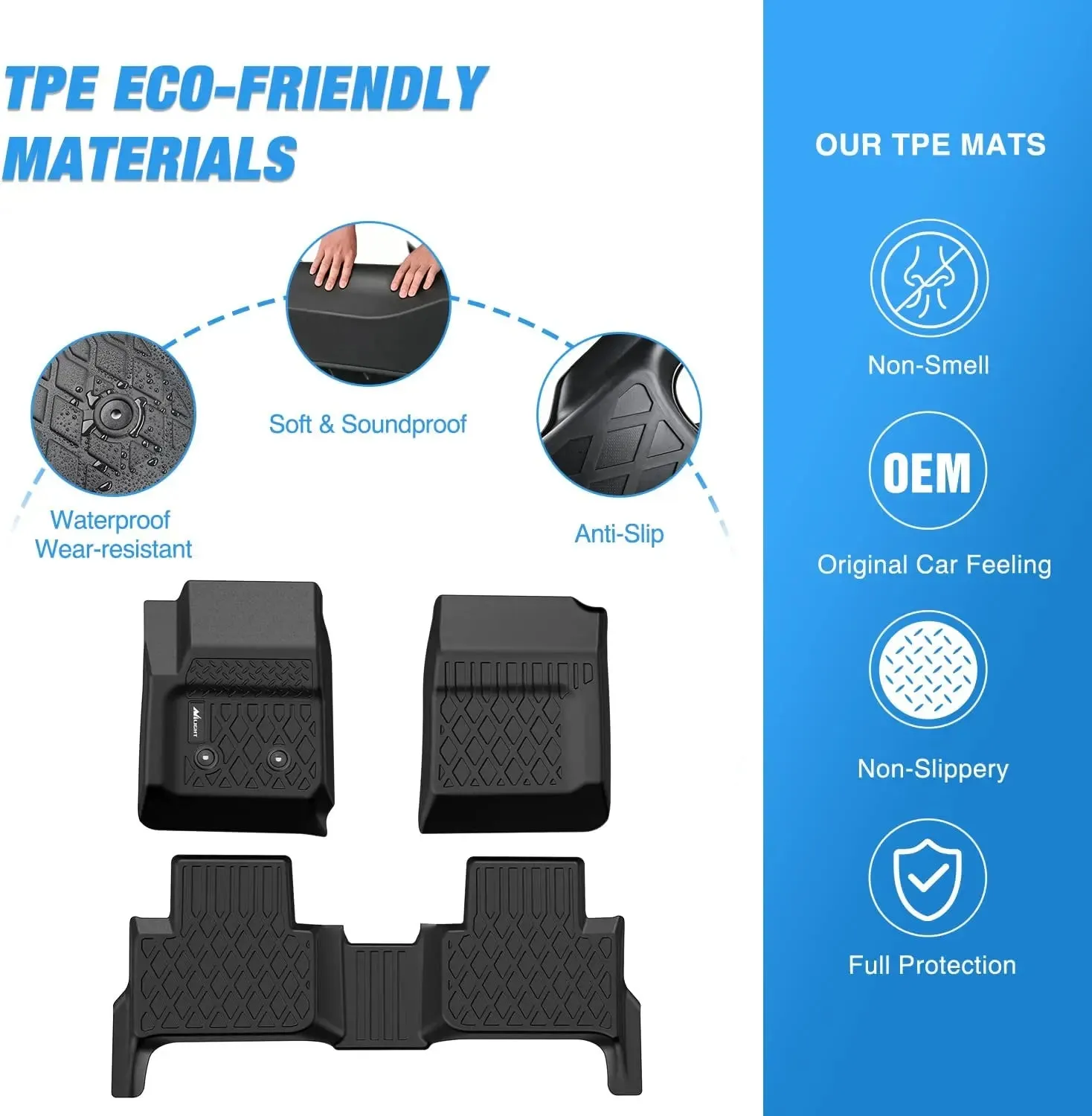 2015-2022 Chevy Colorado Crew Cab/GMC Canyon Crew Cab TPE Floor Mats