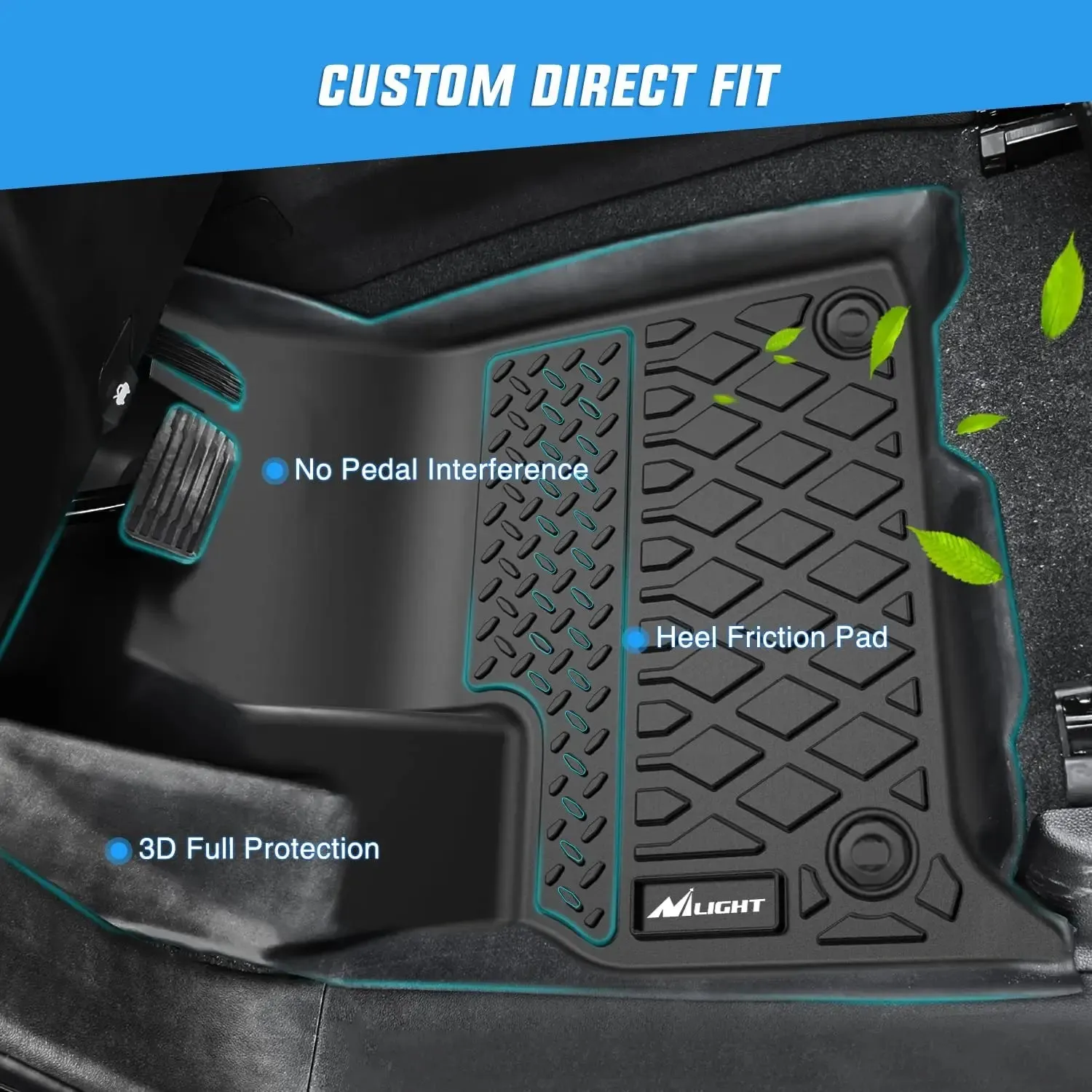 2015-2022 Chevy Colorado Crew Cab/GMC Canyon Crew Cab TPE Floor Mats