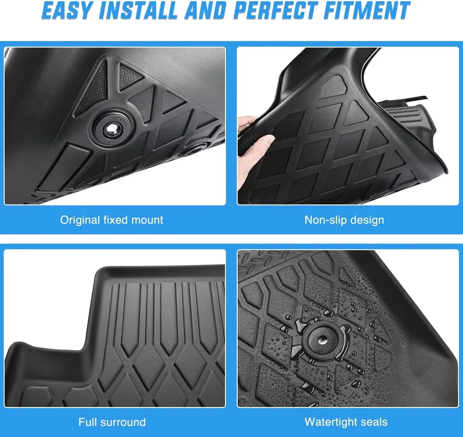 2015-2022 Chevy Colorado Crew Cab/GMC Canyon Crew Cab TPE Floor Mats