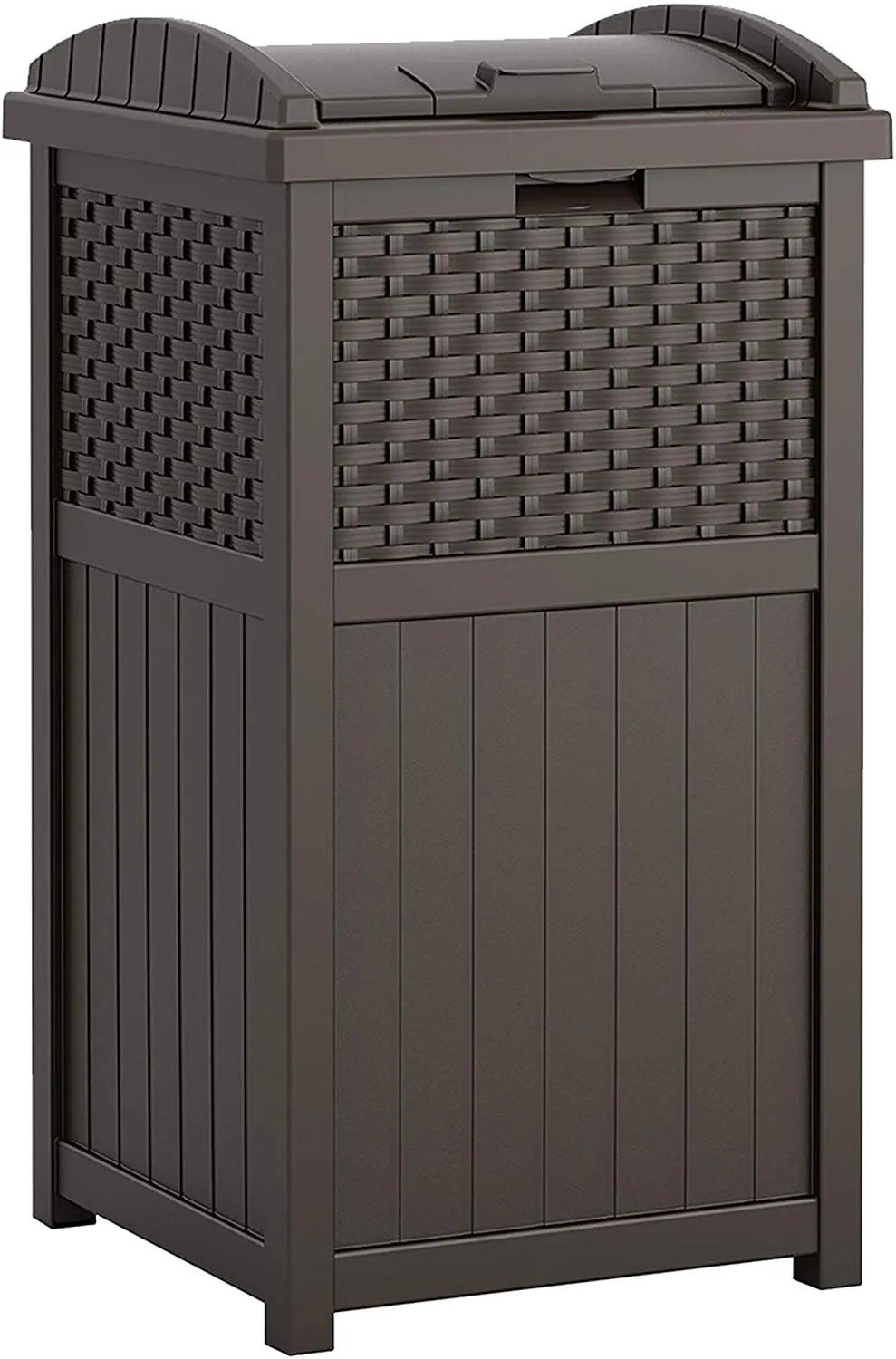 33 Gallon Hideaway Can Resin Outdoor Trash with Lid Use