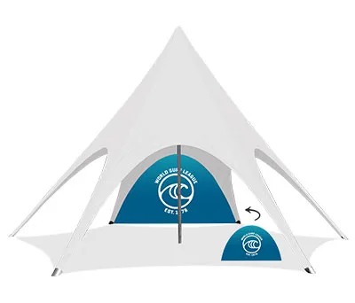 33ft Star Shade Custom Wall | Star Tents