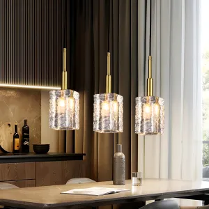 Aarav - Gold Glass Hanging Pendant Ceiling Light