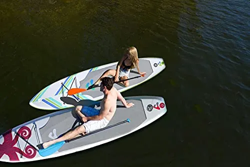 abrazo Inflatable Stand Up Paddle Board – Durable, Thick and Slip Resistant Inflatable Paddle Board with SUP Accessories, Includes Patch Repair Kit, Hand Pump, Ankle Cuff and Leash, and SUP Carry Bag