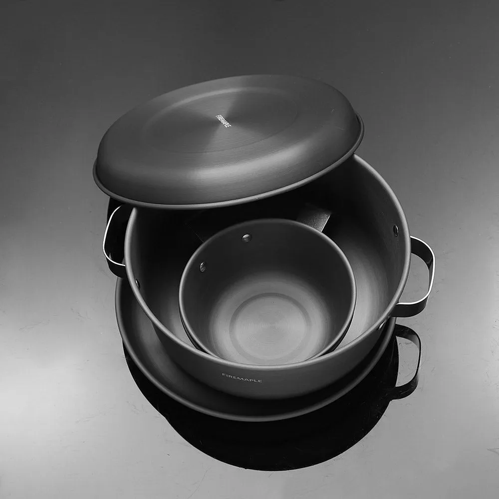Alat Masak Camping Firemaple Gourmet Set Nesting Dinnerware Aluminium