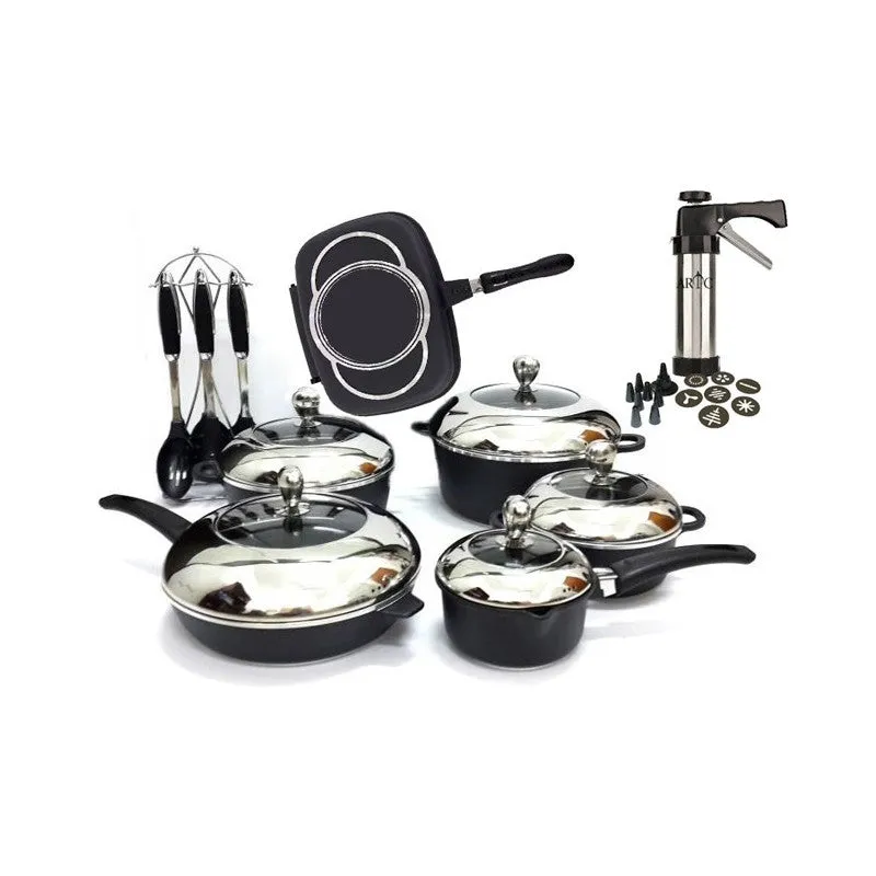 Aluminium Die-cast Non-stick Cookware- 26pc set