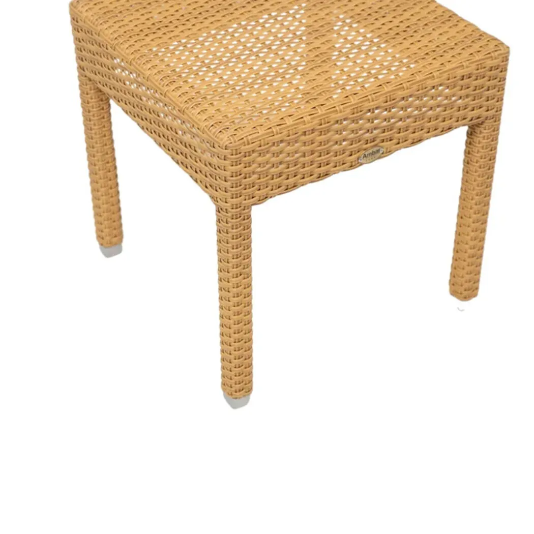 Ambar Hawai Side Table Natural, 45 x 45 x 47 cm