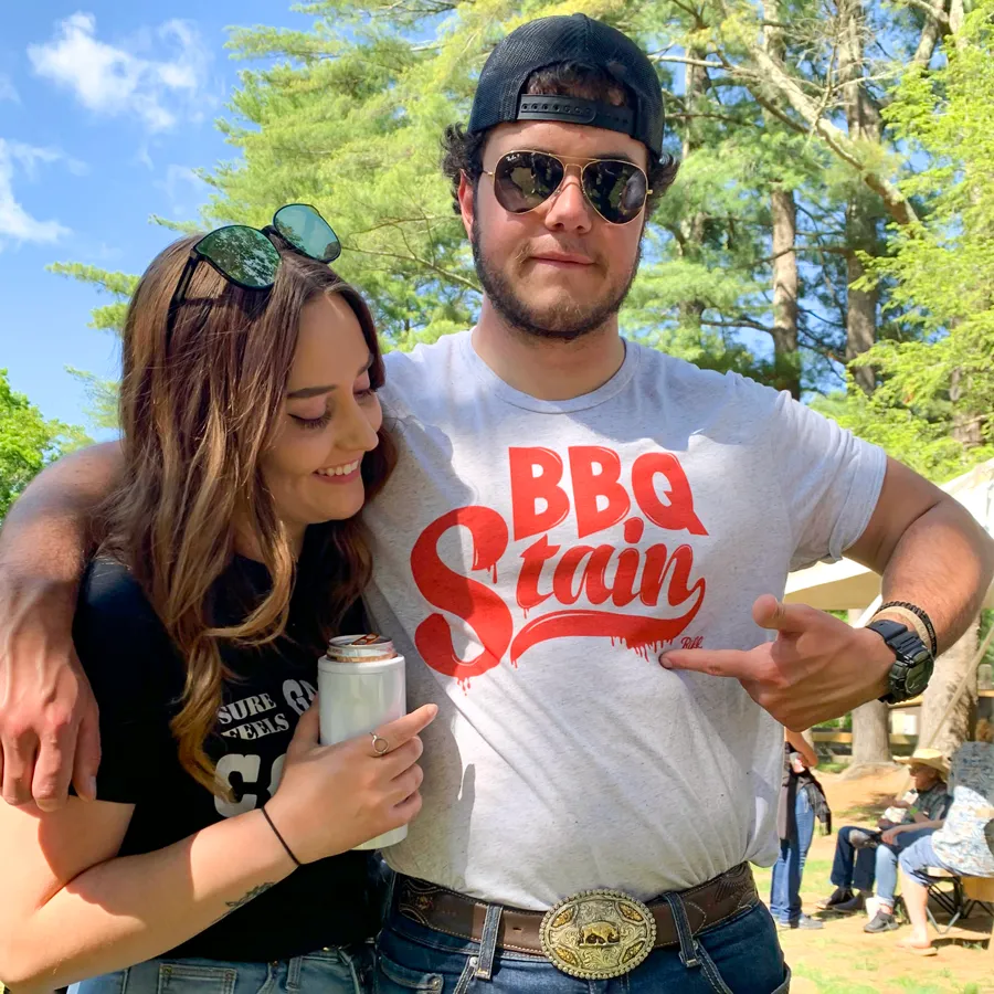 BBQ Stain On A White T-Shirt