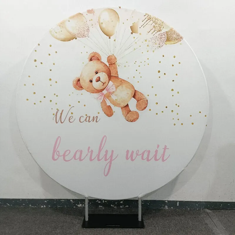Bear Theme Round Backdrop | Baby Shower Decoration