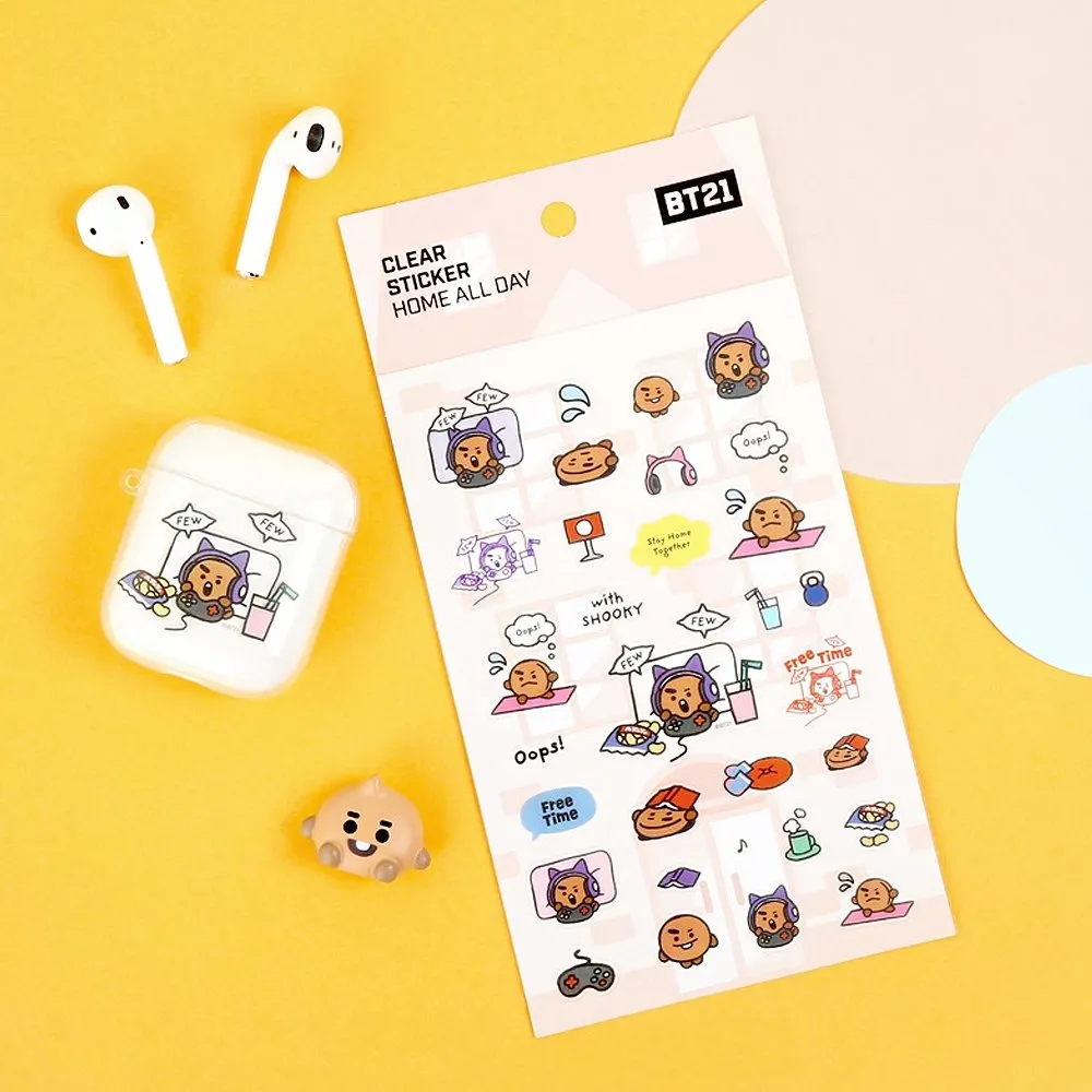 BT21 Clear Sticker Sheet : Home All Day