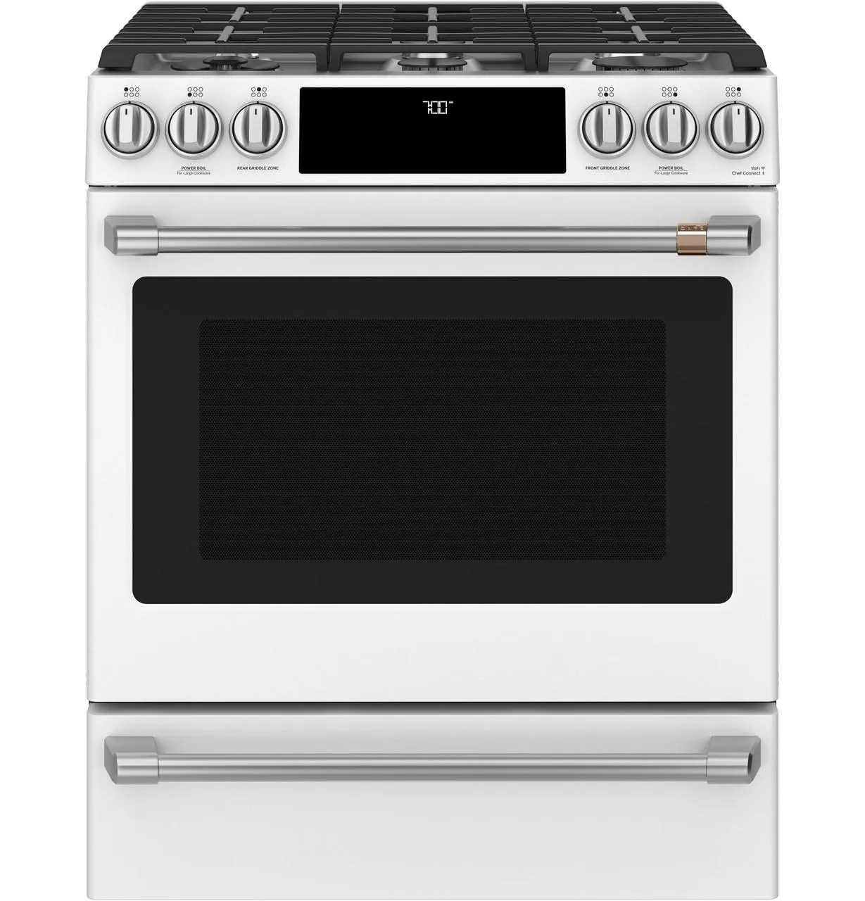 Cafe CXFCGHKPMSS Caf(eback)™ Front Control Gas Knobs and Handles - Brushed Stainless