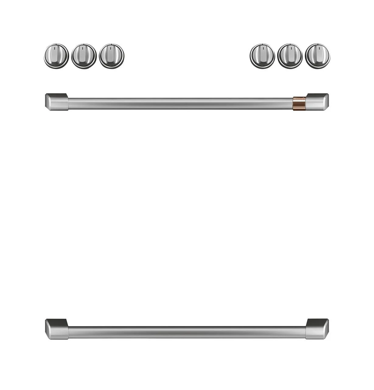 Cafe CXFCGHKPMSS Caf(eback)™ Front Control Gas Knobs and Handles - Brushed Stainless