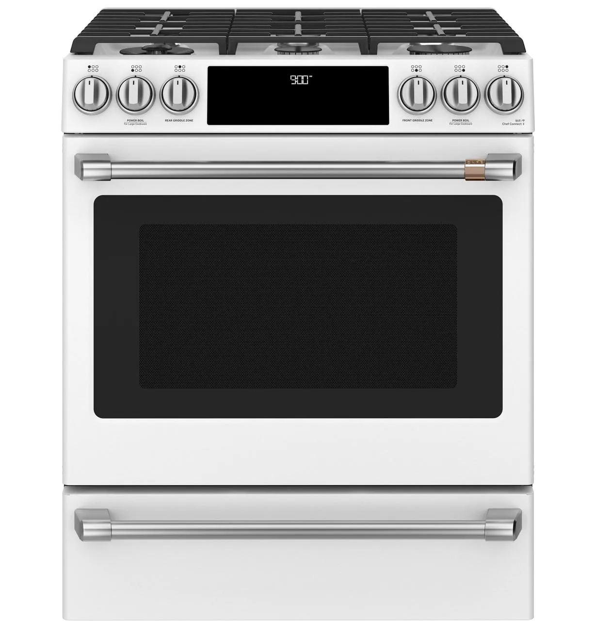 Cafe CXFCGHKPMSS Caf(eback)™ Front Control Gas Knobs and Handles - Brushed Stainless