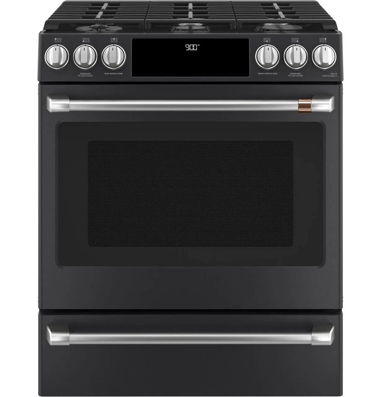 Cafe CXFCGHKPMSS Caf(eback)™ Front Control Gas Knobs and Handles - Brushed Stainless