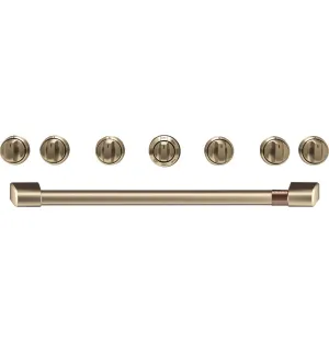 Cafe CXPR6HKPMBZ Caf(eback)™ 36" Brushed Bronze Handle & Knob Set for Pro Range and Rangetop