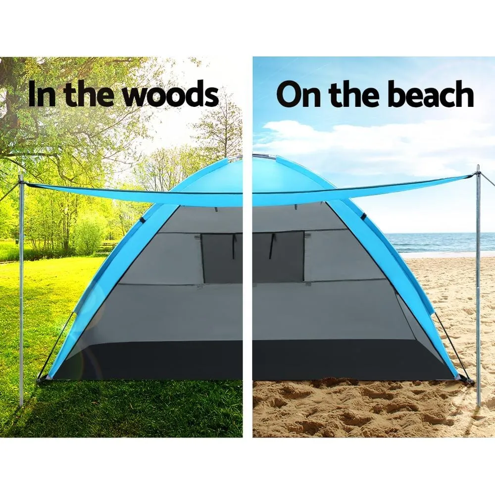 Camping Tent Beach Tents Hiking Sun Shade Shelter Fishing 2-4 Person