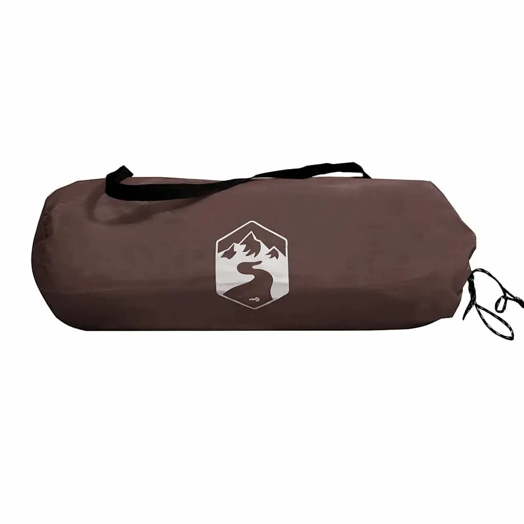 Camping Tent Dome 4-Person Brown Waterproof