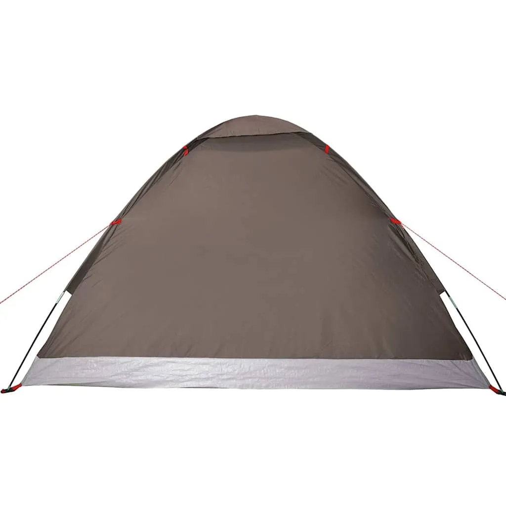 Camping Tent Dome 4-Person Brown Waterproof