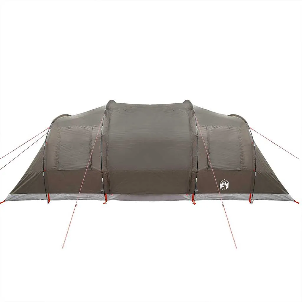 Camping Tent Tunnel 4-Person Brown Waterproof