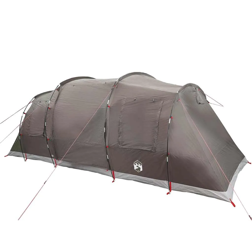 Camping Tent Tunnel 4-Person Brown Waterproof