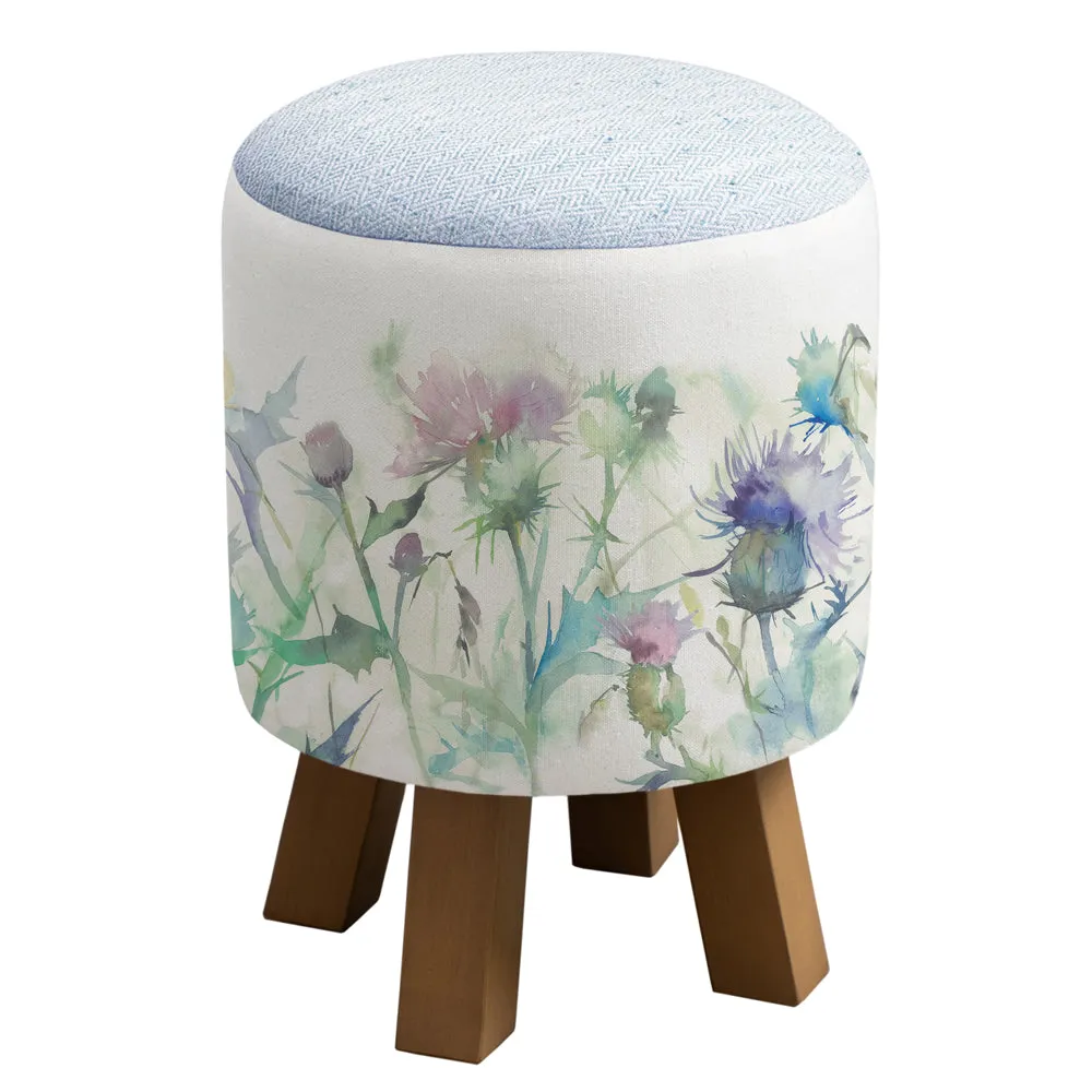 Cirsium Monty Round Footstool Damson