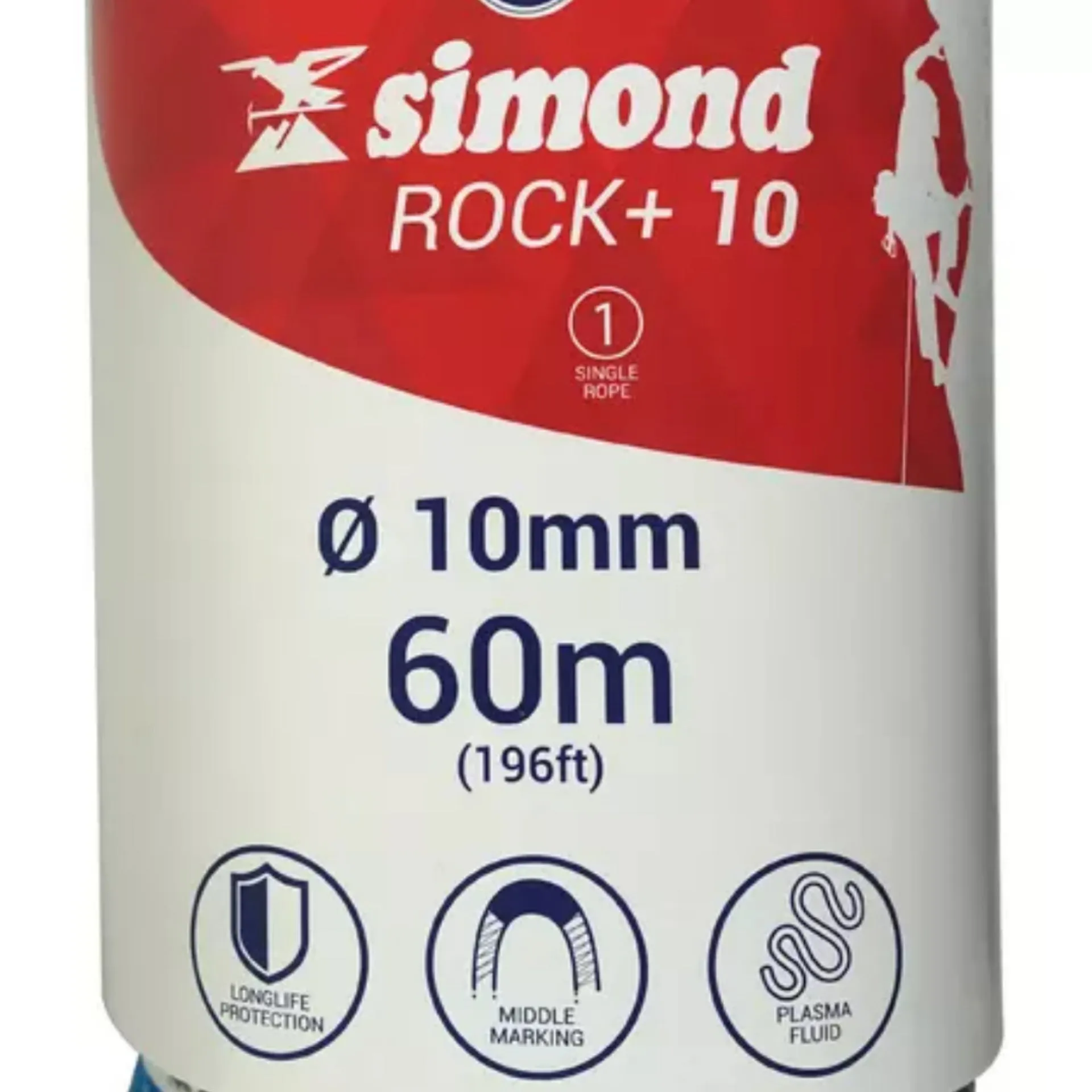 Climbing Rope 10 Mm X 60 M - Rock  Blue