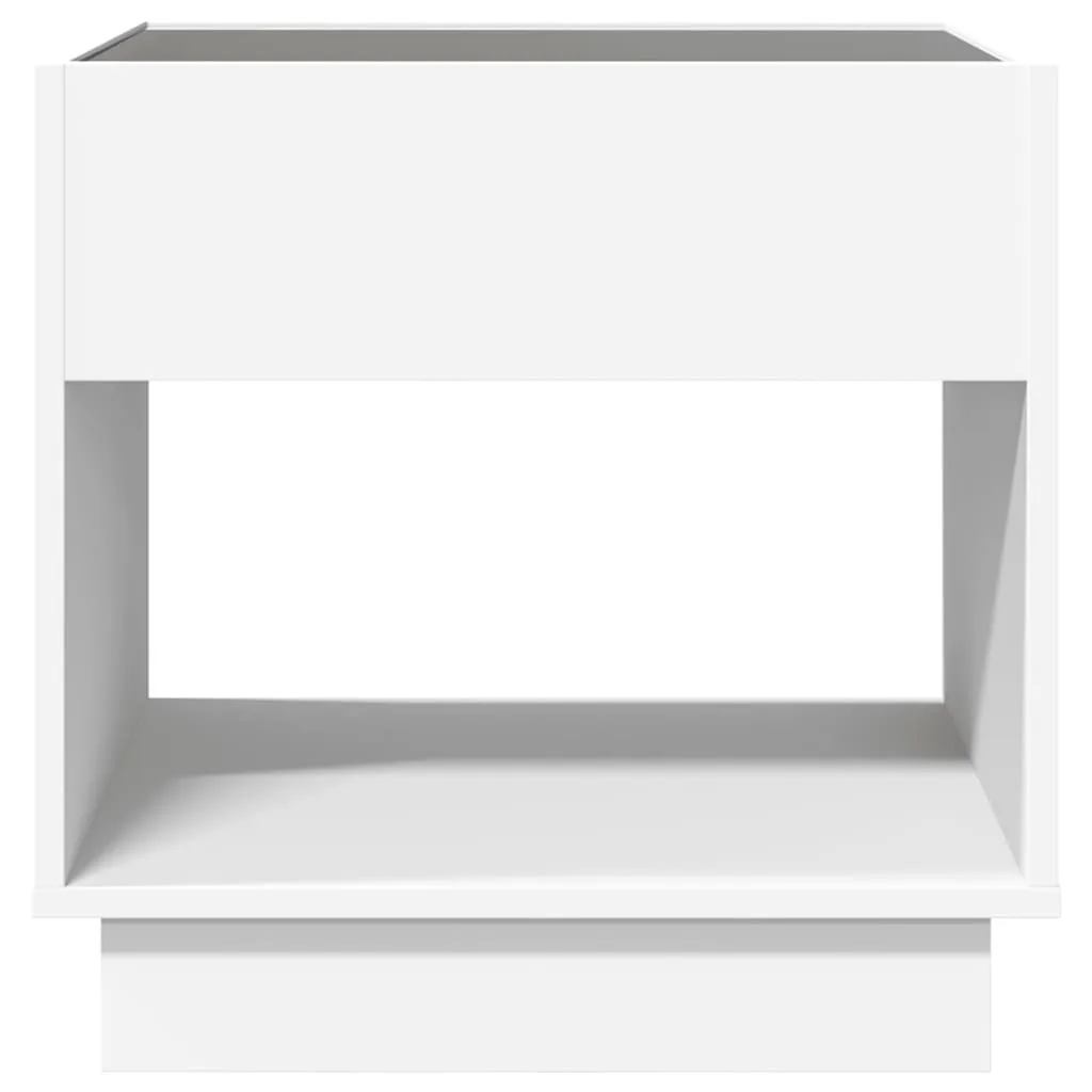 Coffee Table with Infinity LED White 50x50x50 cm