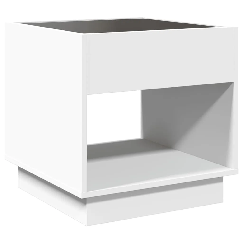 Coffee Table with Infinity LED White 50x50x50 cm