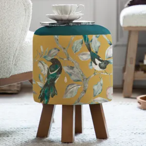 Collector Monty Round Footstool Mustard