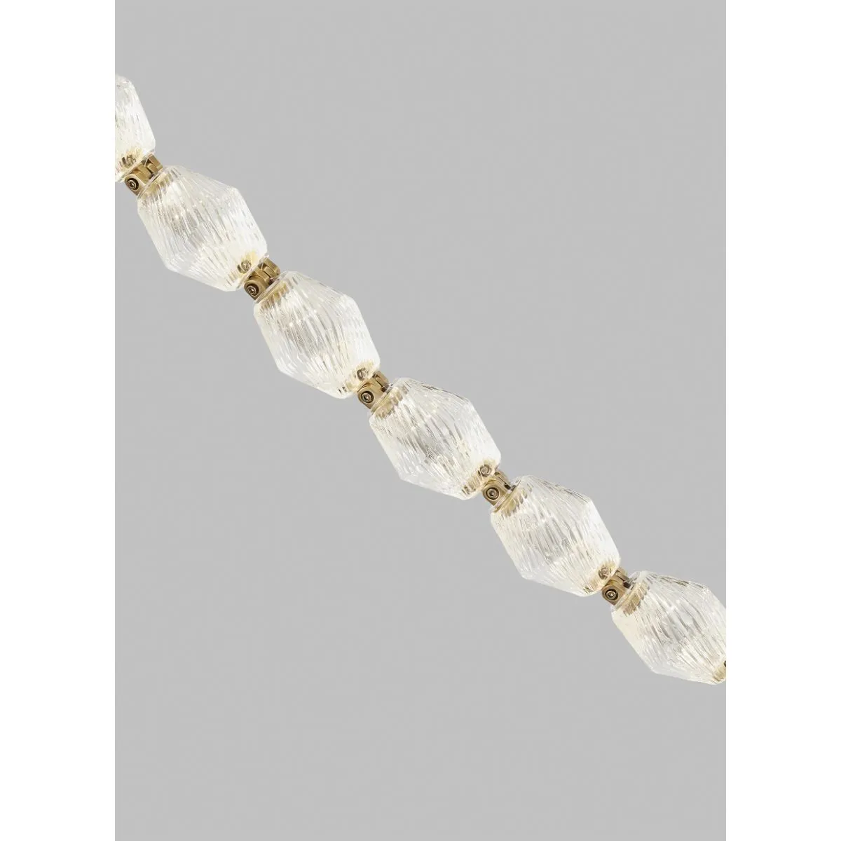 Collier 84 LED Chandelier with Remote Canopy 2700K 120V Natural Brass Finish