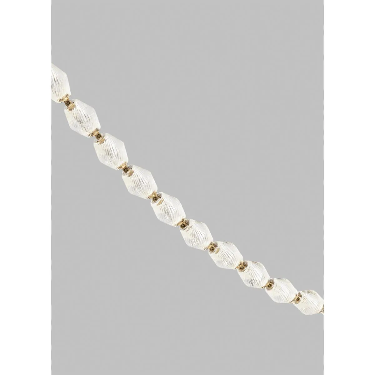 Collier 84 LED Chandelier with Remote Canopy 2700K 120V Natural Brass Finish