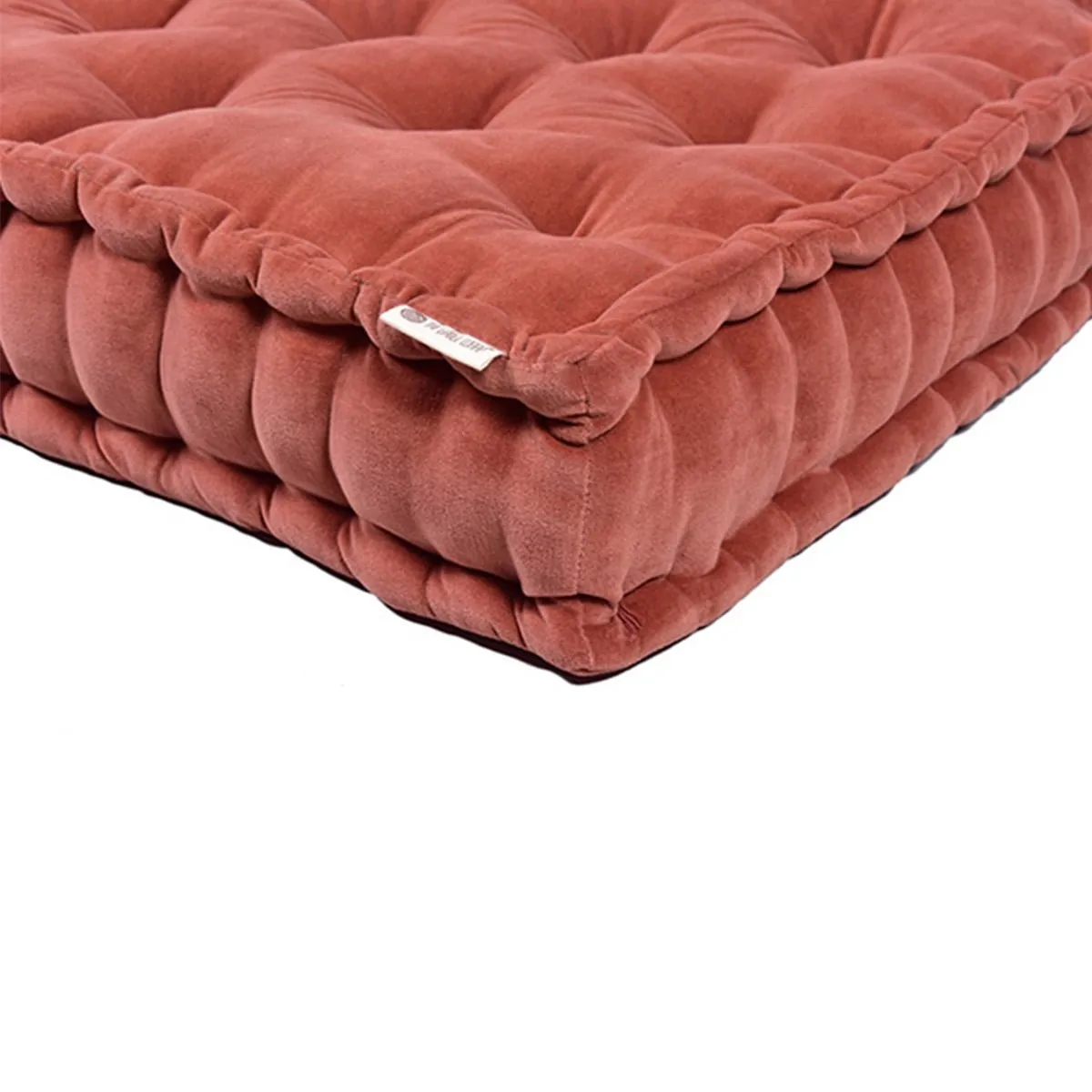 Colour Blocking Velvet Mattress (Rust)
