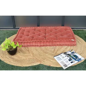 Colour Blocking Velvet Mattress (Rust)