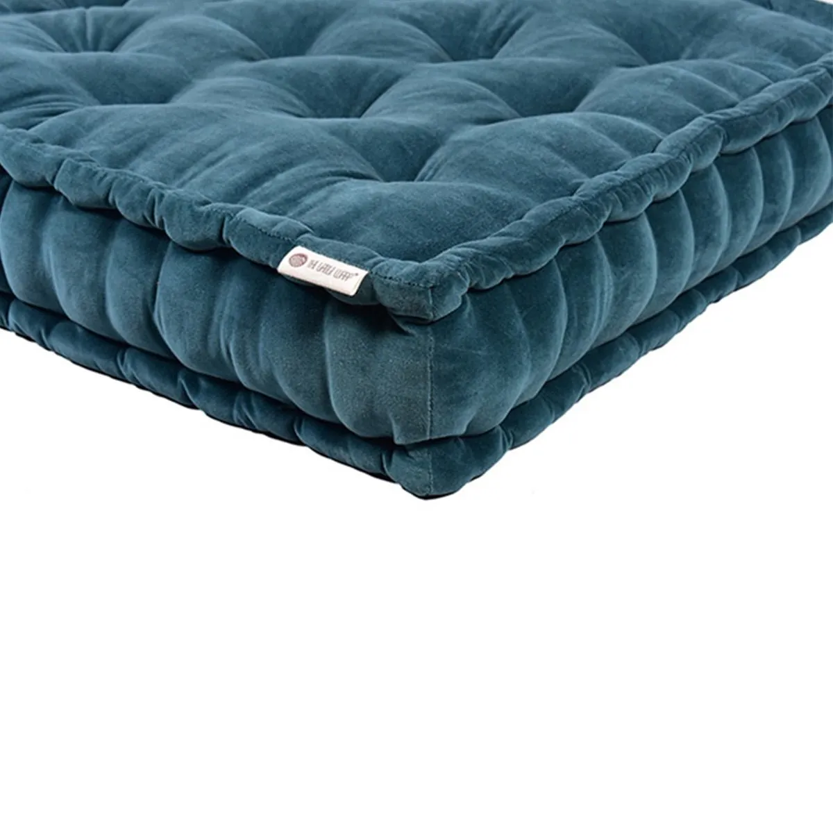 Colour Blocking Velvet Mattress (Teal)