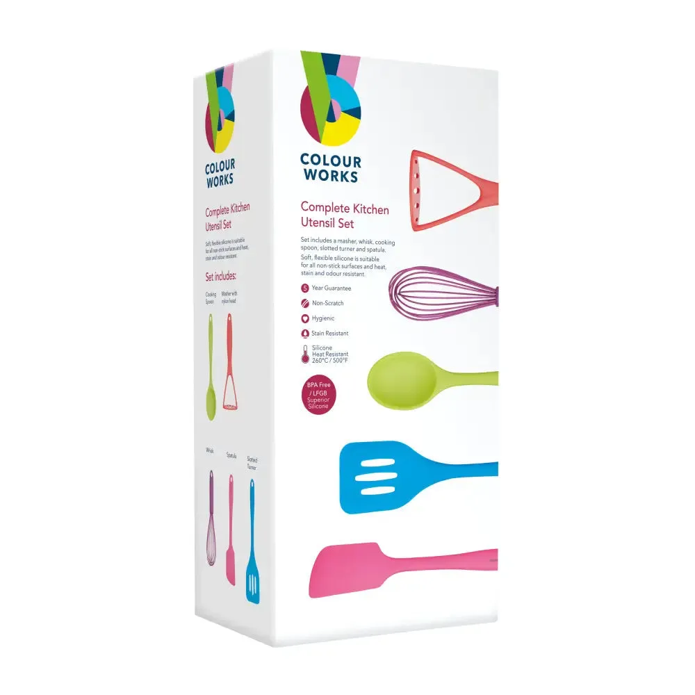 Colourworks 5 Piece Complete Kitchen Utensil Set of 5