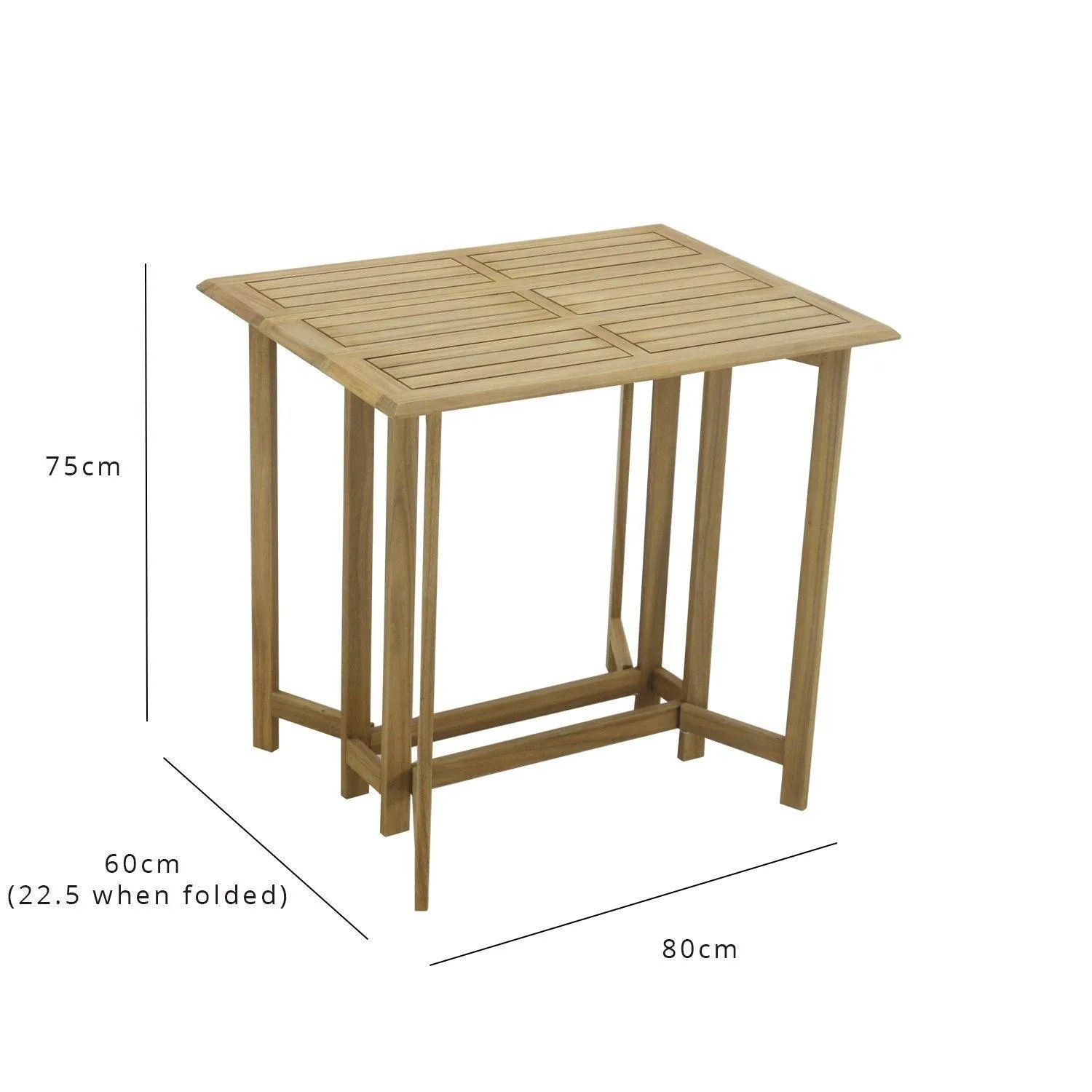 Cosette folding bistro set - wooden garden furniture