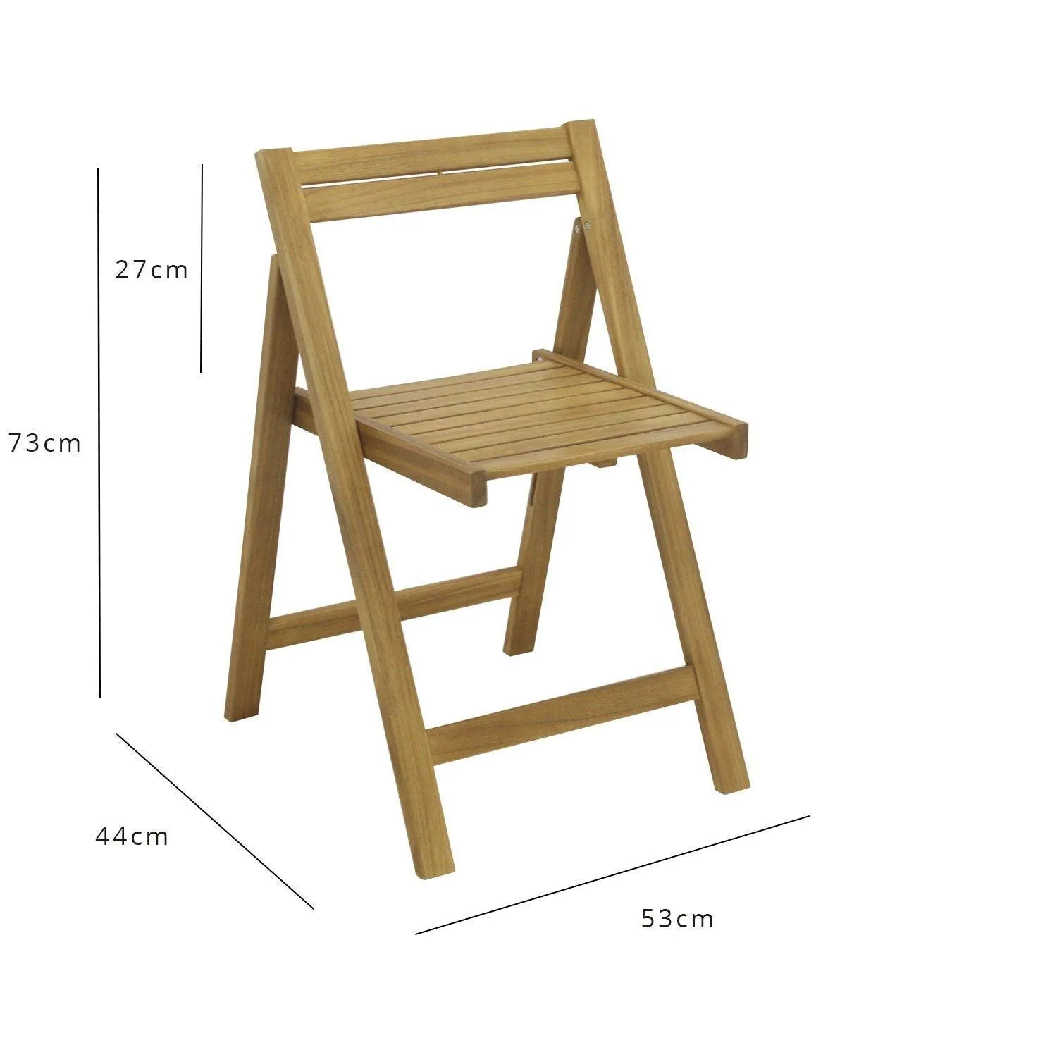 Cosette folding bistro set - wooden garden furniture