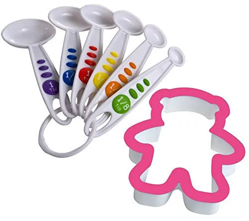 Curious Chef TCC50186 11-Piece Kids' Chef Kit, Pink/Green