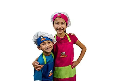 Curious Chef TCC50186 11-Piece Kids' Chef Kit, Pink/Green