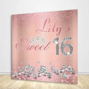 Customized Sweet 16 Backdrop