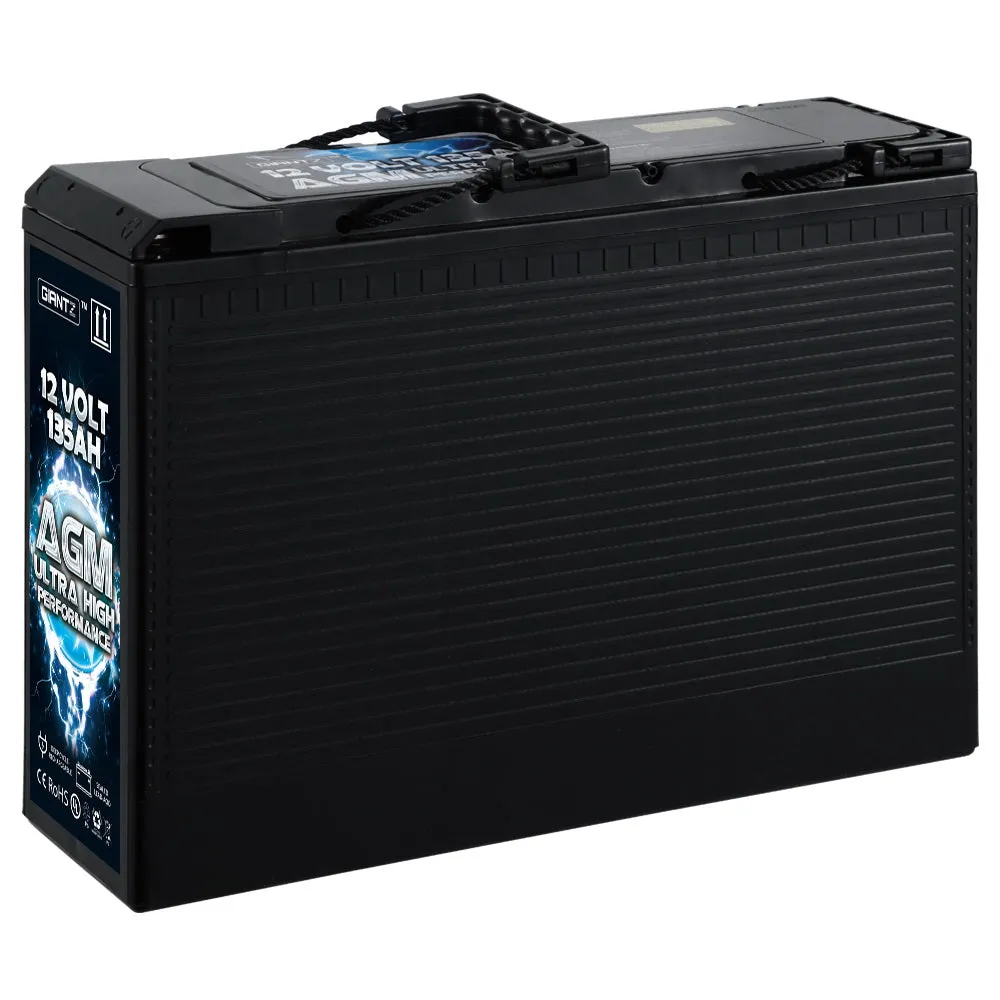 Deep Cycle Battery 12V 135Ah Slim Box Portable Solar Caravan Camping