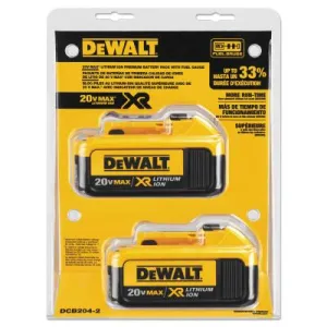 DeWalt® Battery Packs, 20 V, DCB204-2