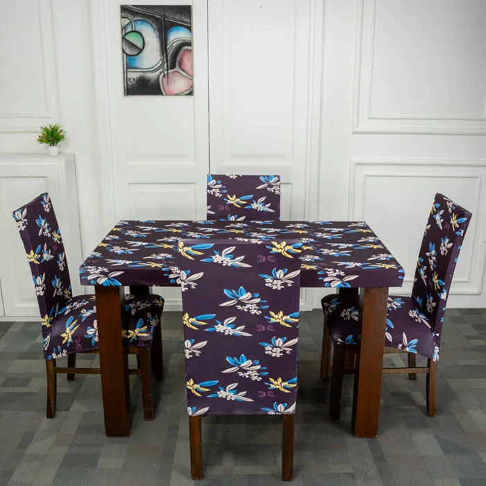 DivineTrendz Exclusive - Floral Print Elastic Chair & Table Covers