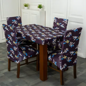 DivineTrendz Exclusive - Floral Print Elastic Chair & Table Covers
