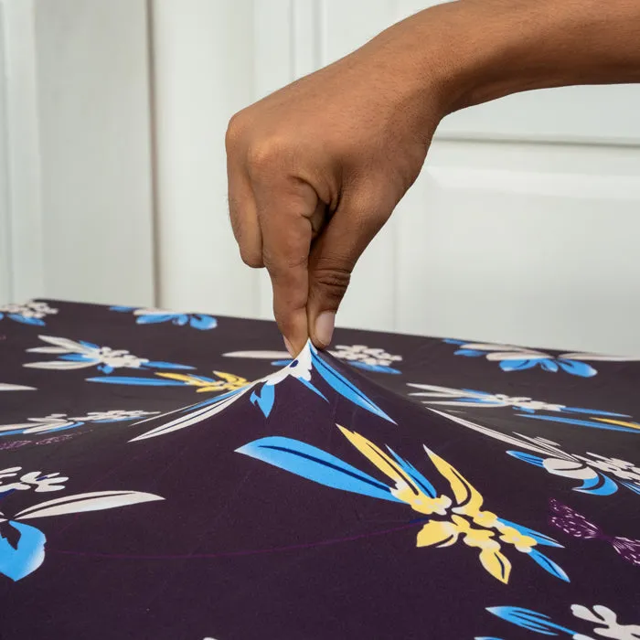 DivineTrendz Exclusive - Floral Print Elastic Chair & Table Covers