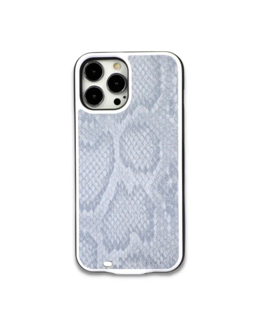 Dusty Blue Snakeskin Battery Case